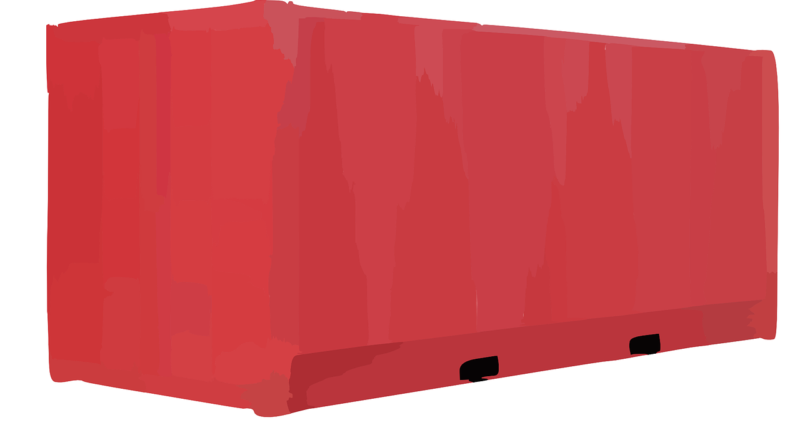 red shipping containers